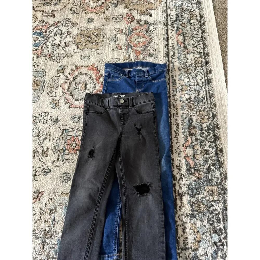 Wonder Nation Jegging Jeans Youth Medium 7-8 Distressed Stretch‎ Denim Lot